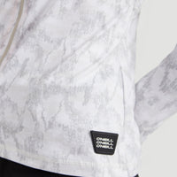 All Over Print Clime Full Zip Fleece | White With Brown