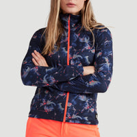 All Over Print Clime Full Zip Fleece | Blue With Pink or Purple