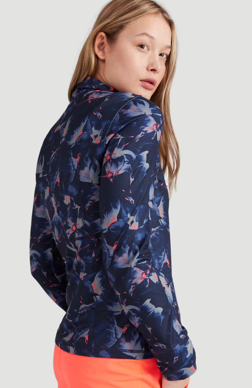 All Over Print Clime Full Zip Fleece | Blue With Pink or Purple