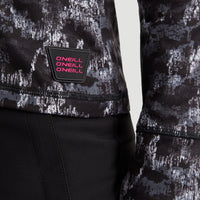 All Over Print Clime Full Zip Fleece | Black With White