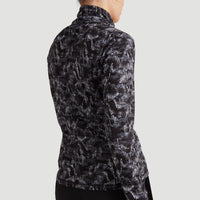All Over Print Clime Full Zip Fleece | Black With White
