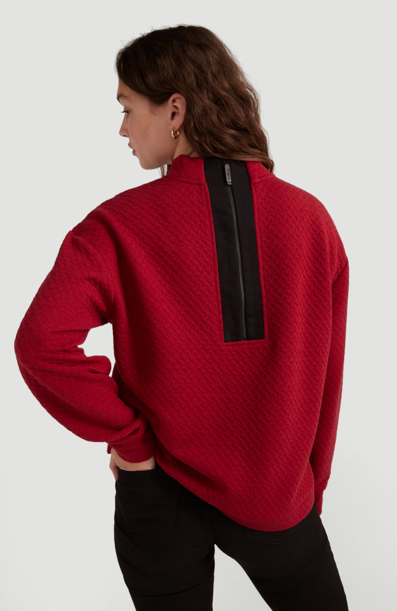 Aralia Crew Neck Sweatshirt | Rio Red