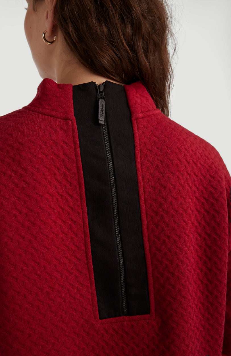 Aralia Crew Neck Sweatshirt | Rio Red