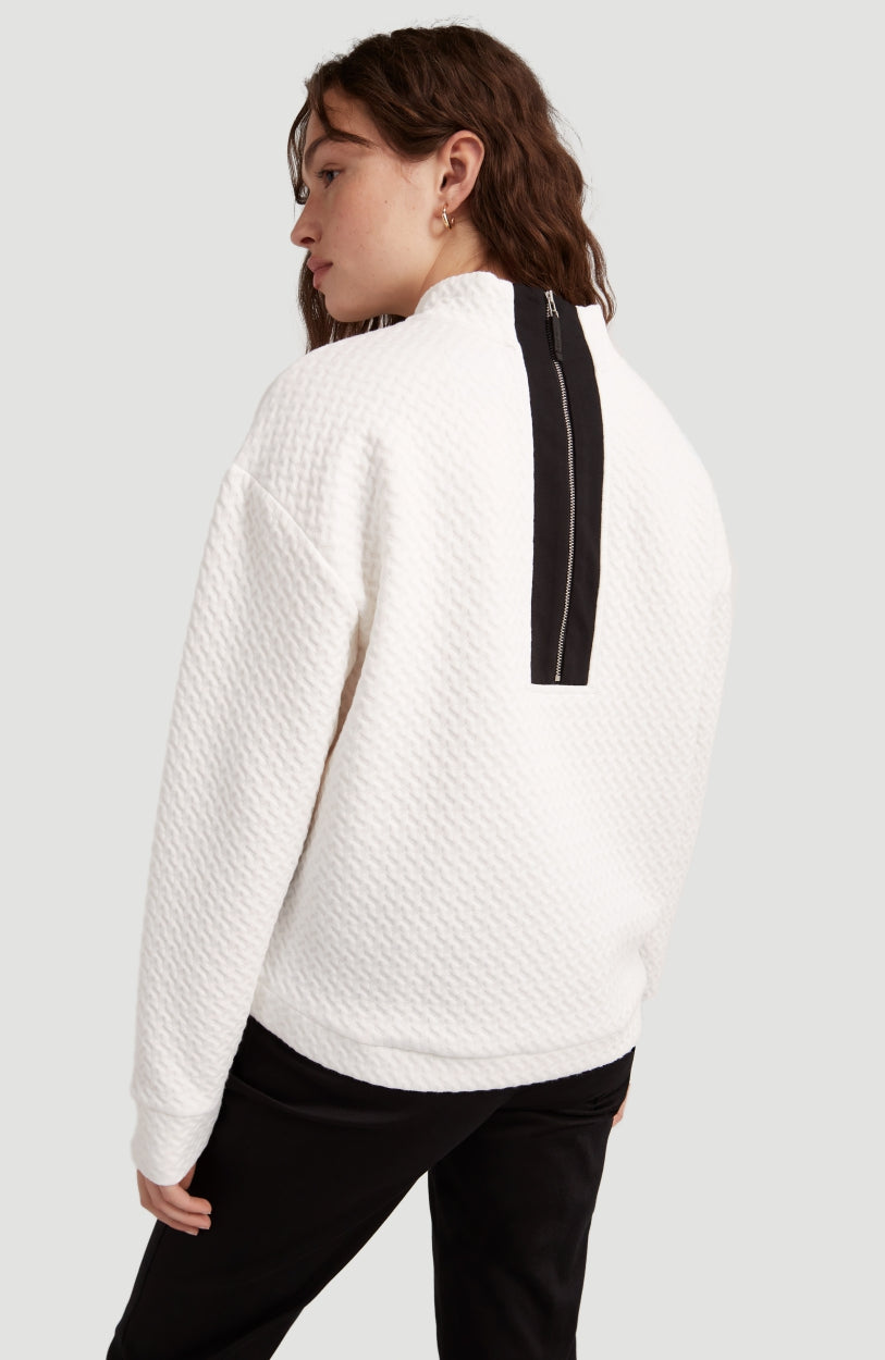 Aralia Crew Neck Sweatshirt | White Melee