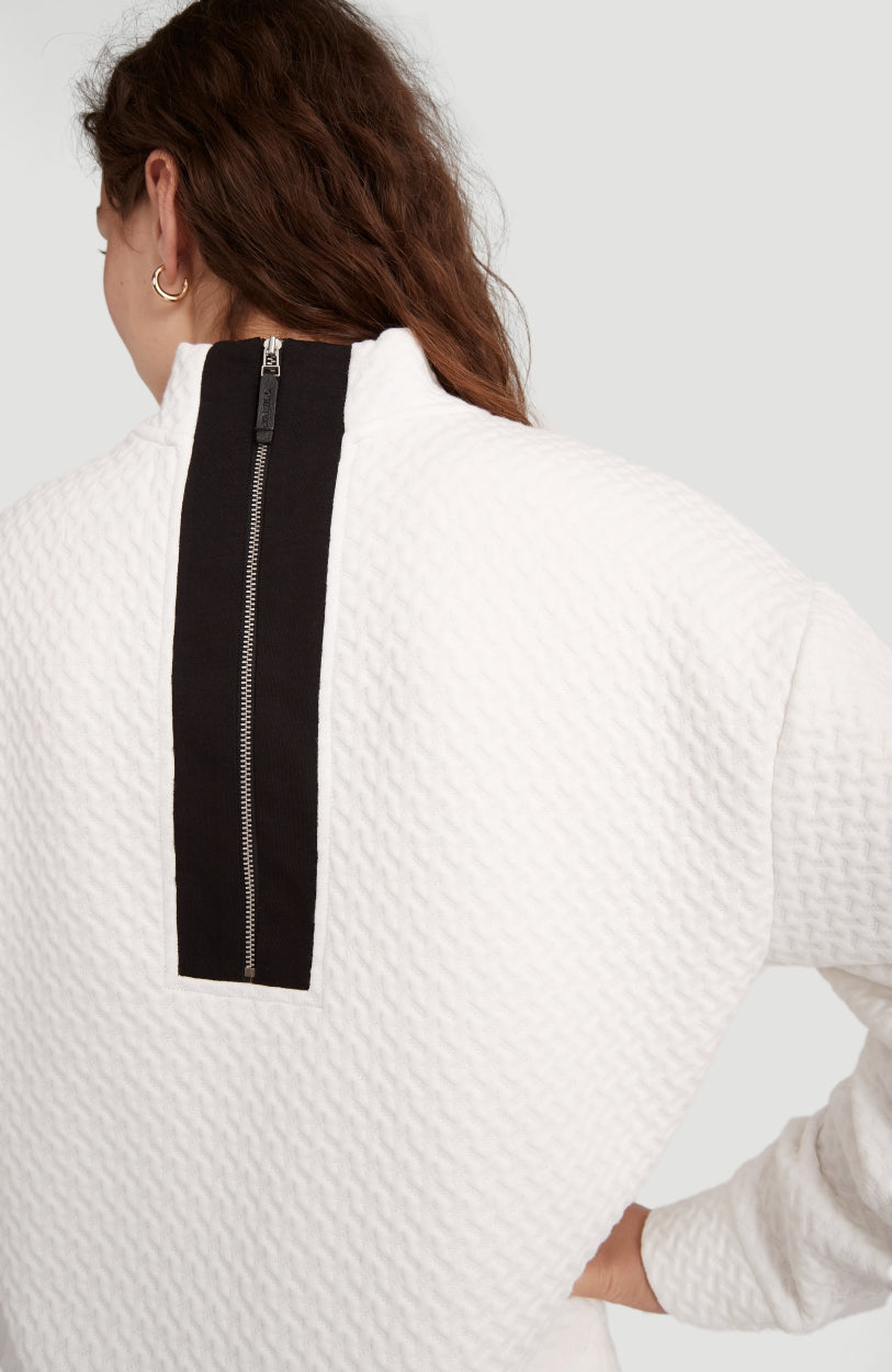 Aralia Crew Neck Sweatshirt | White Melee