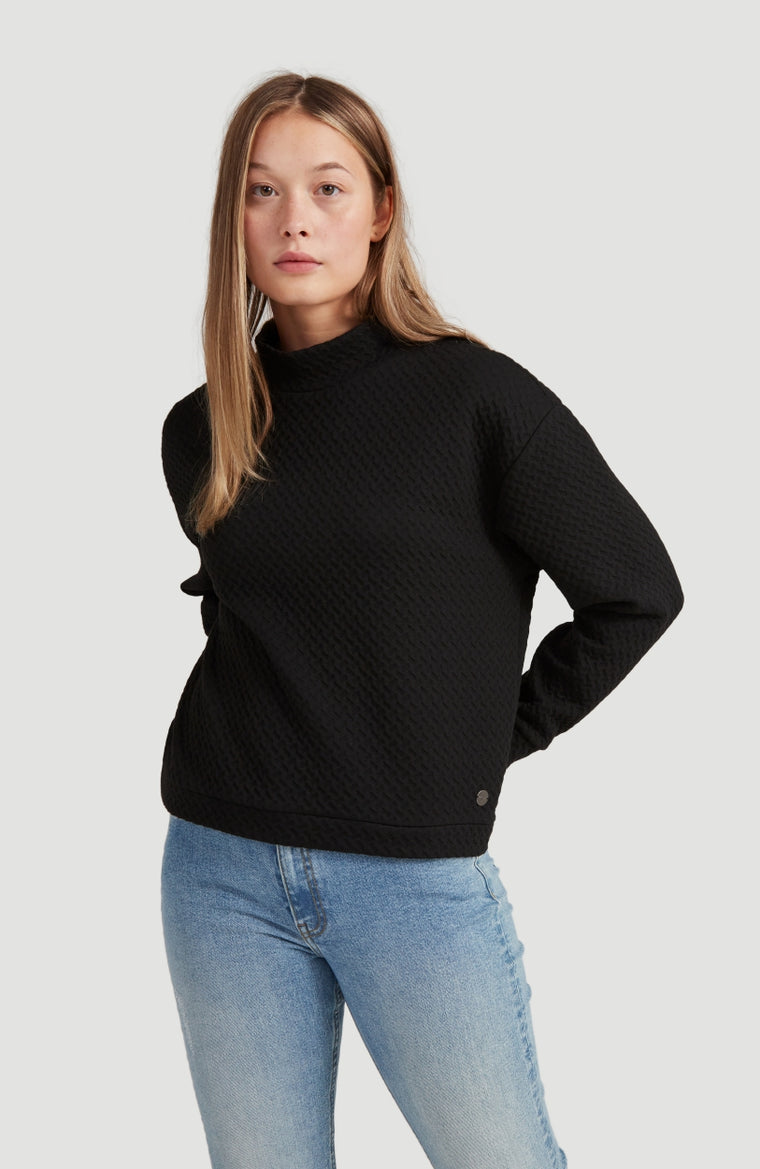 Aralia Crew Neck Sweatshirt | BlackOut - A