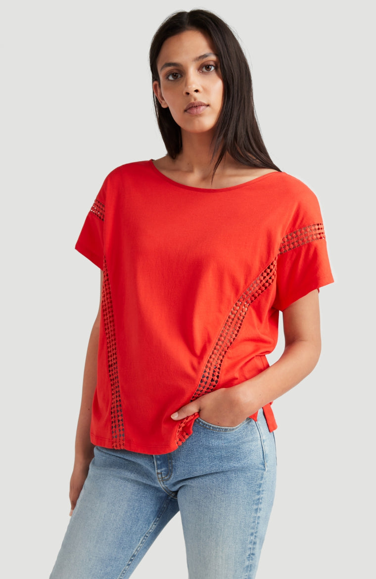 Cali Sunset T-Shirt | Fiery Red -A