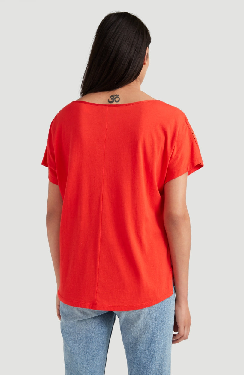 Cali Sunset T-Shirt | Fiery Red -A