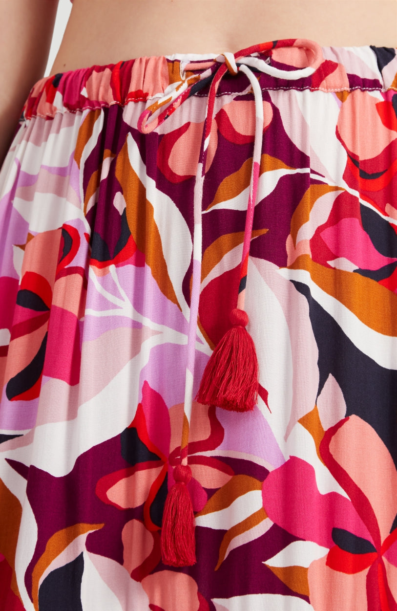 Endless Summer All Over Print Maxi Skirt | Red With