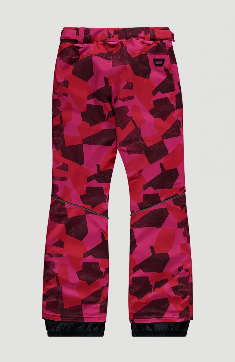 Charm All Over Print Snow Pants | Red With Blue