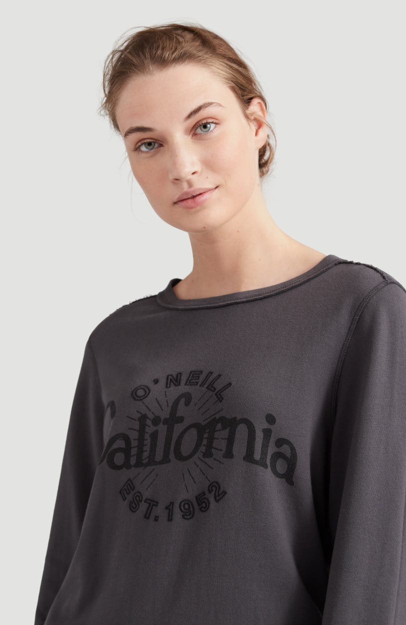 Cali Graphic Sweat Midi Dress | Dark Grey Melee -A