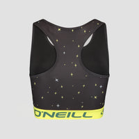 Active Racer Sports Bra | Black With Yellow