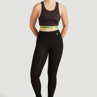 Active Racer Sports Bra | Black With Yellow