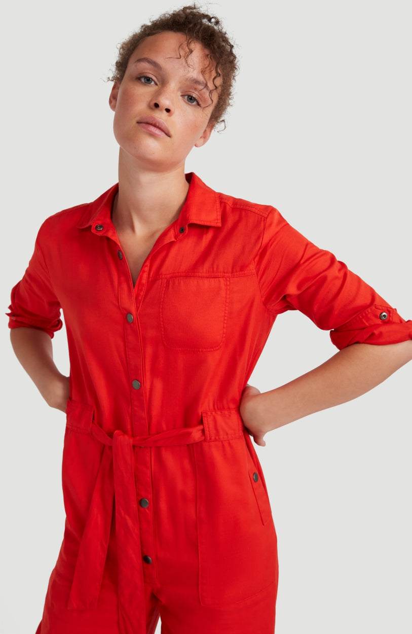 Endless Summer Jumpsuit | Fiery Red -A