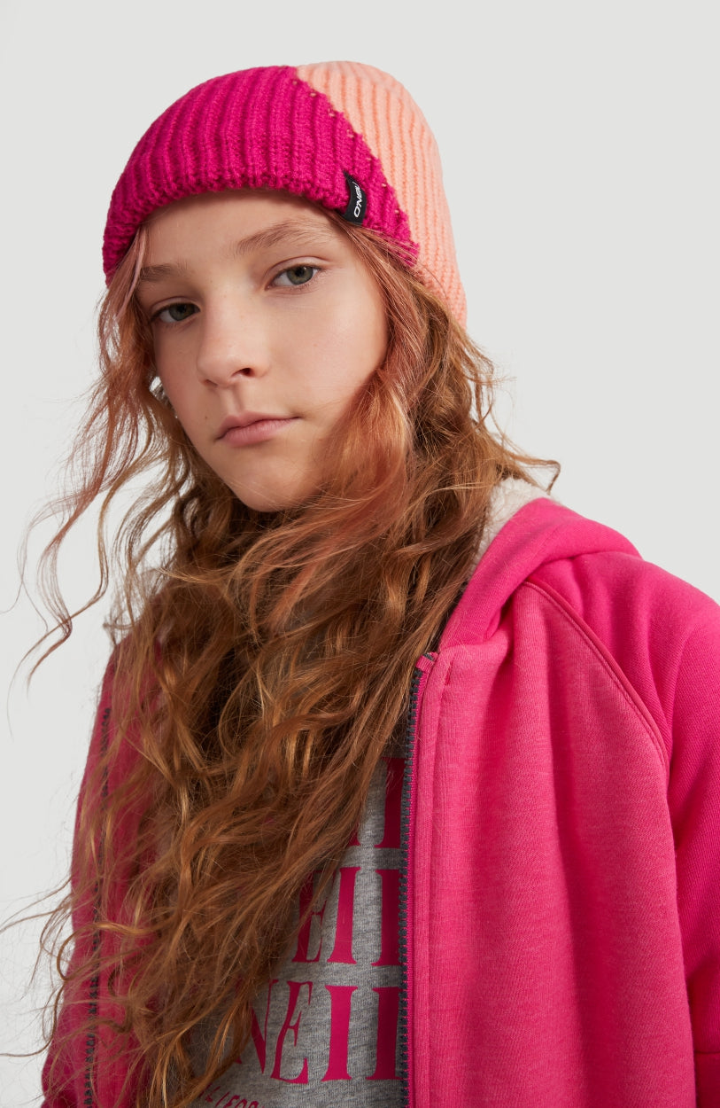 Colorblock Beanie | Candy Pink
