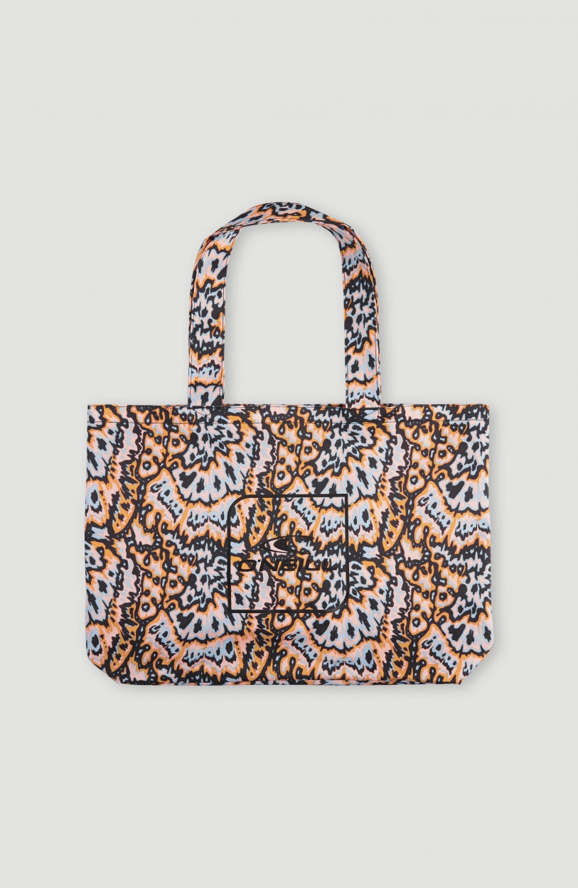 Coastal Print Tote Bag | Orange AO 1