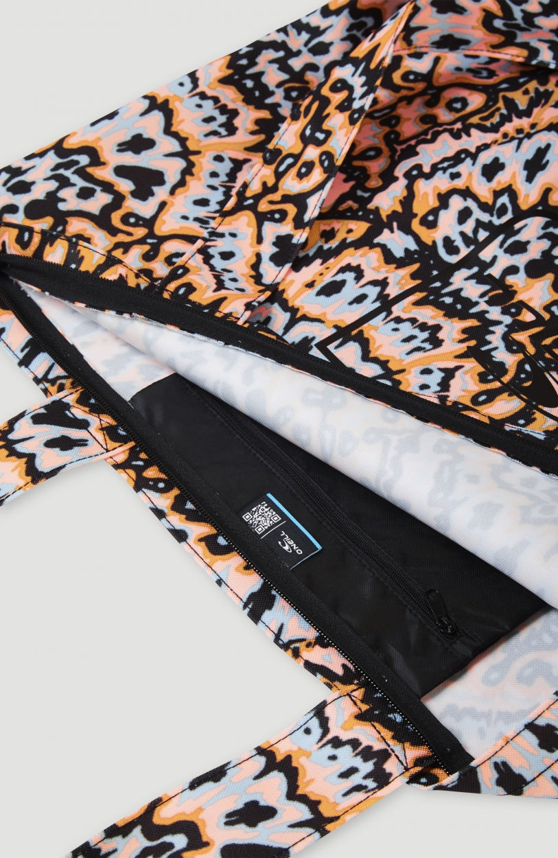 Coastal Print Tote Bag | Orange AO 1