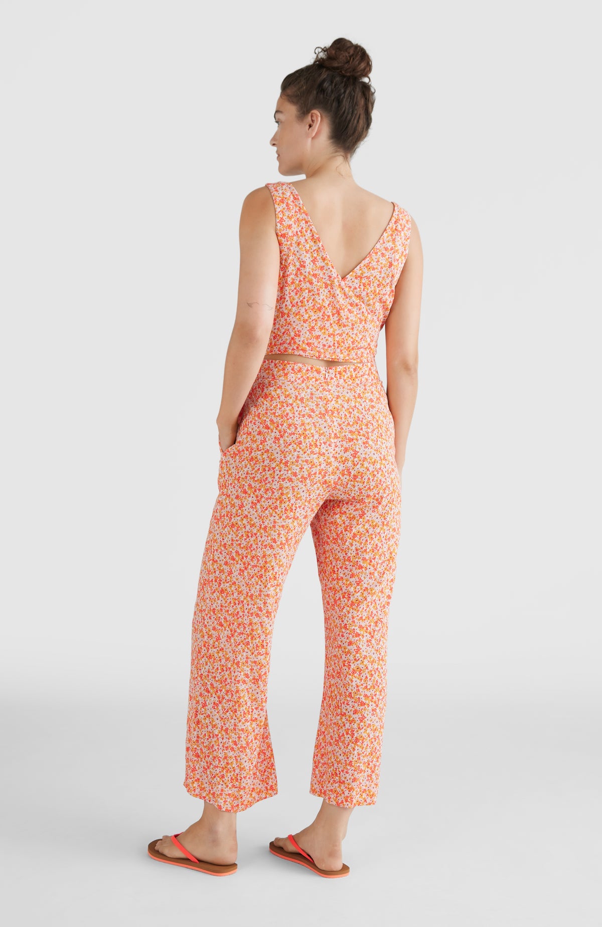 Belted Wide Leg Jumpsuit | White AO 3