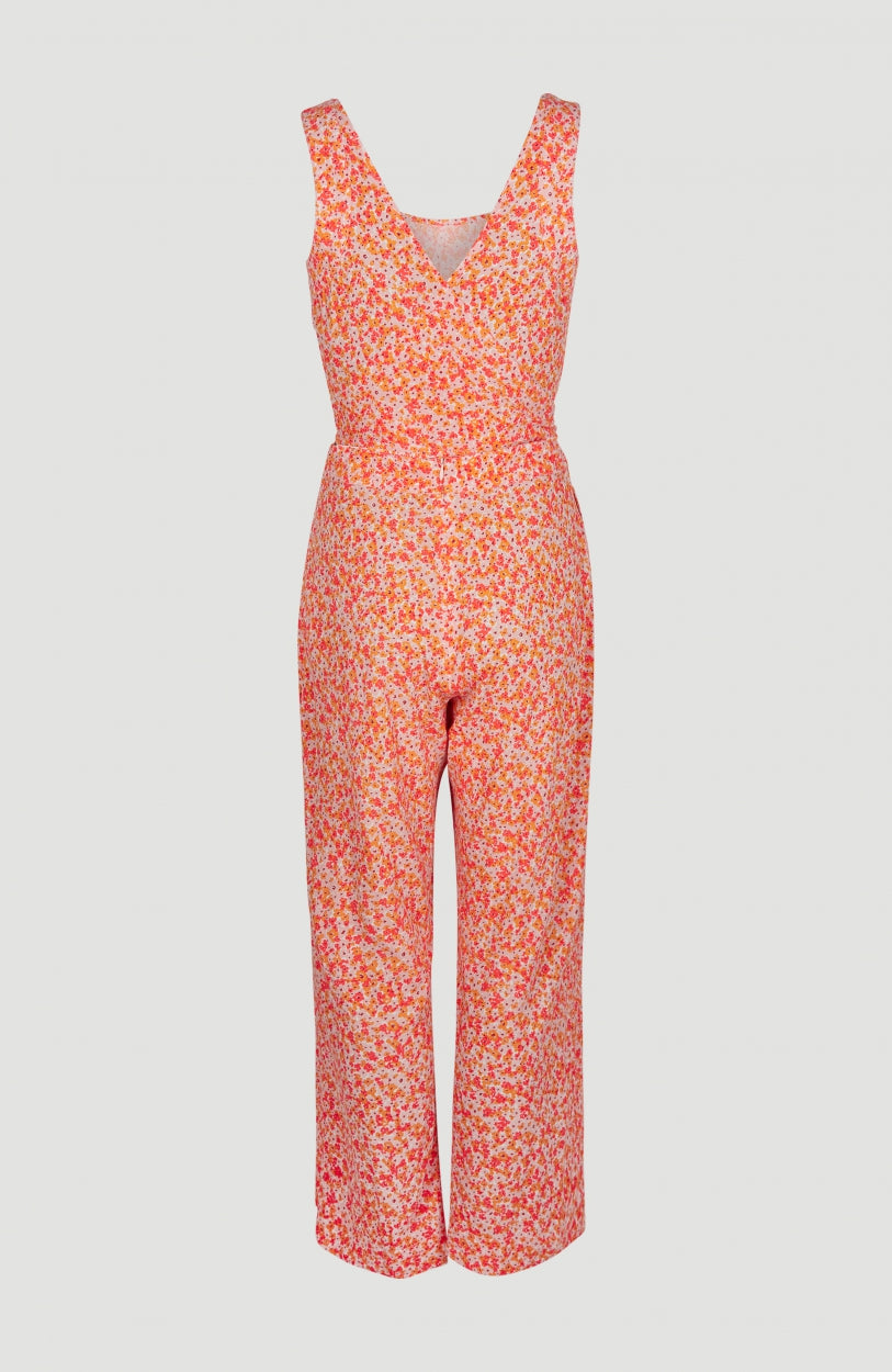 Belted Wide Leg Jumpsuit | White AO 3