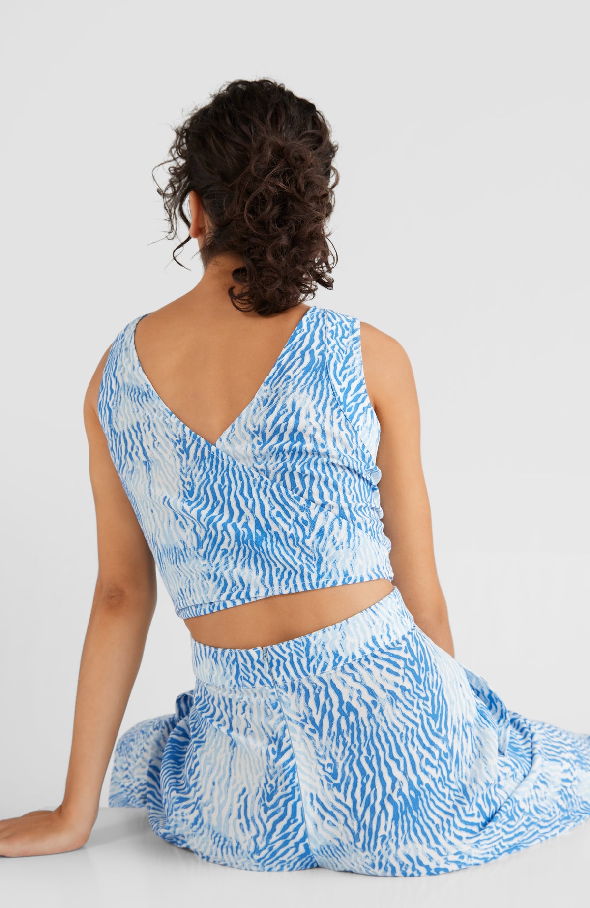 Belted Wide Leg Jumpsuit | Blue AO 2