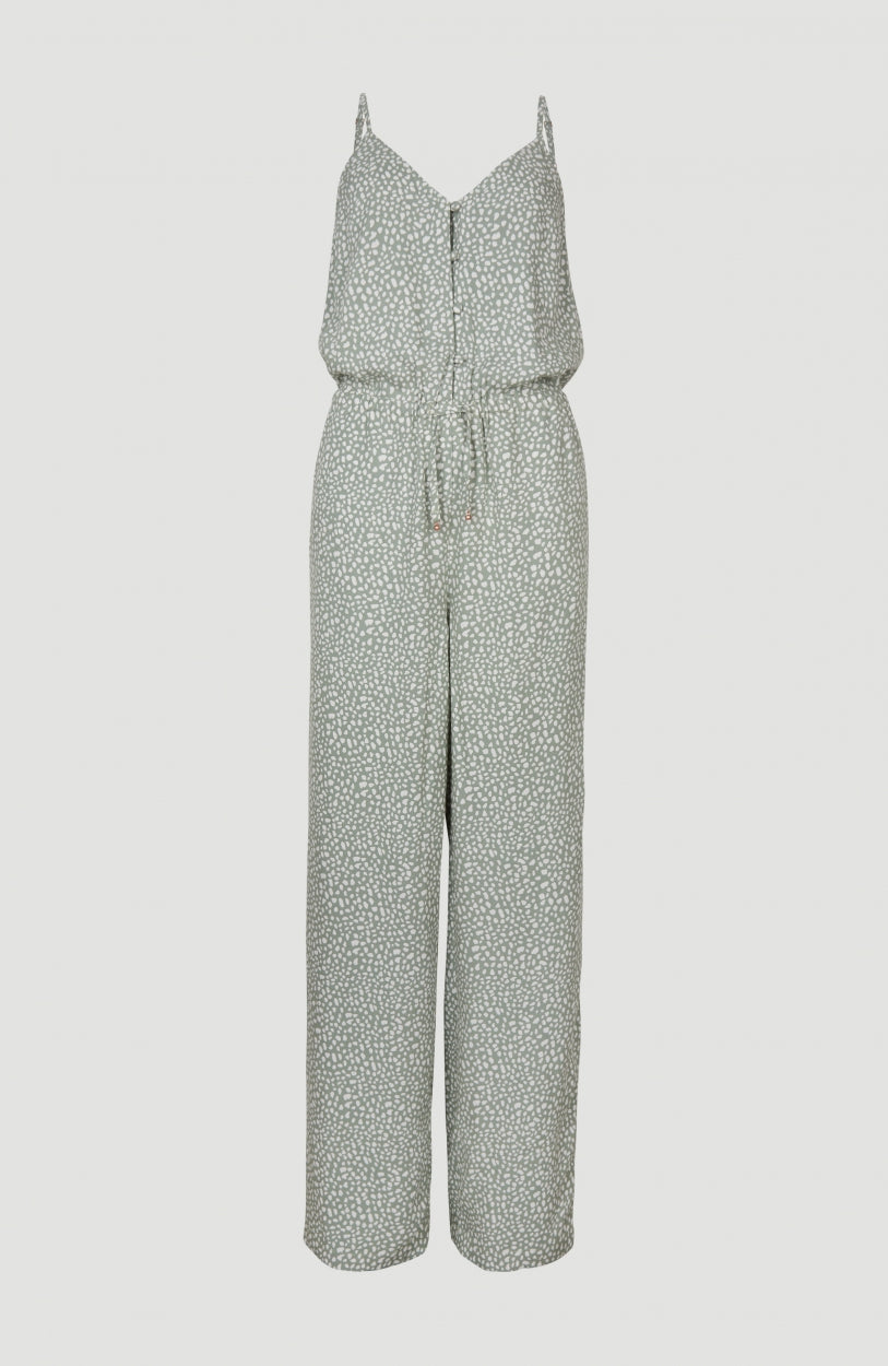 Beach Straight Leg Jumpsuit | Green AO 1