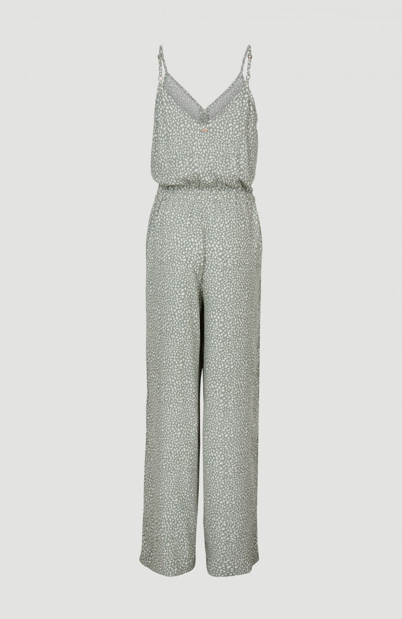 Beach Straight Leg Jumpsuit | Green AO 1