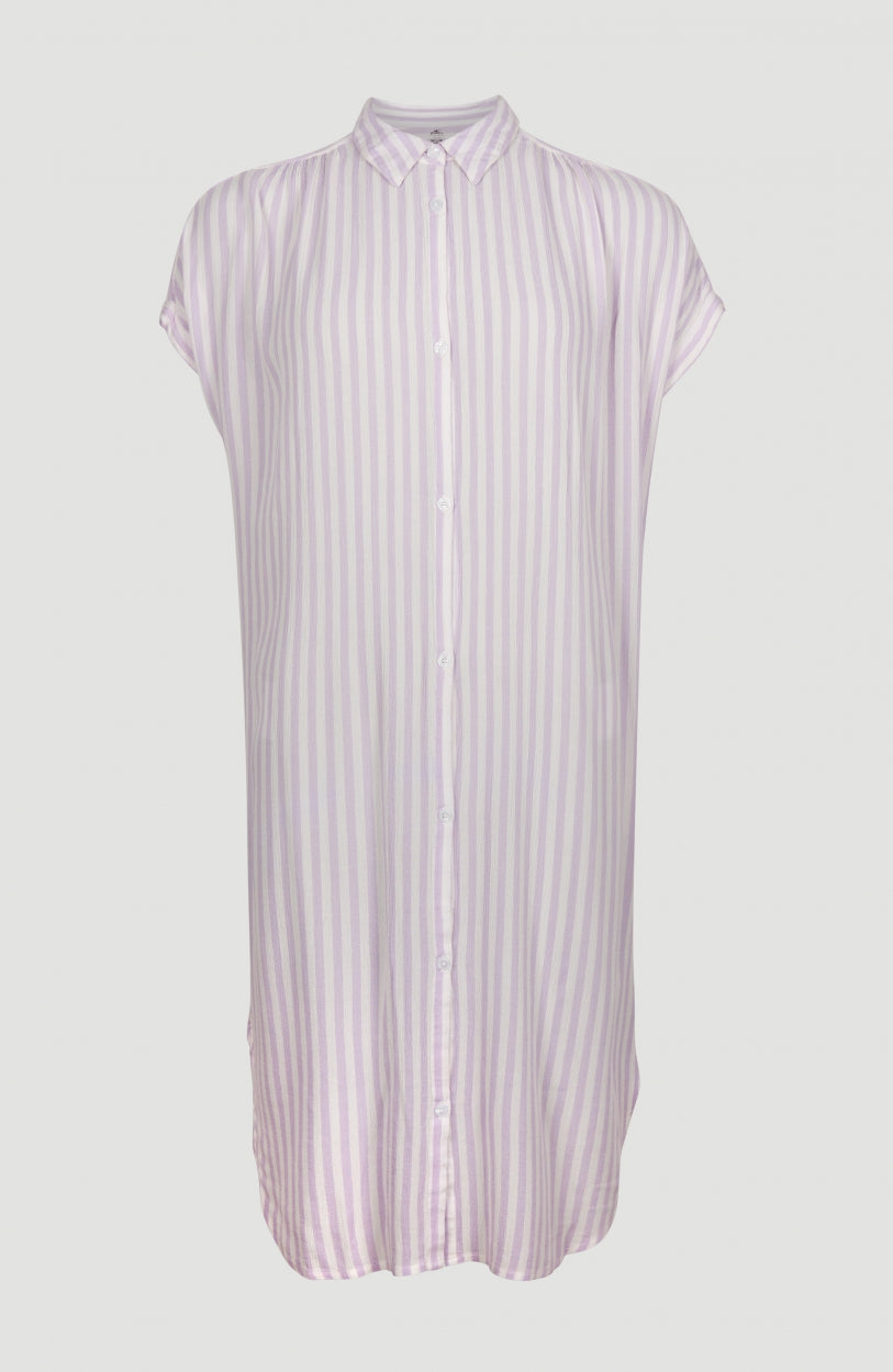 Beach Oversized Shirt Dress | Lilac AO 2