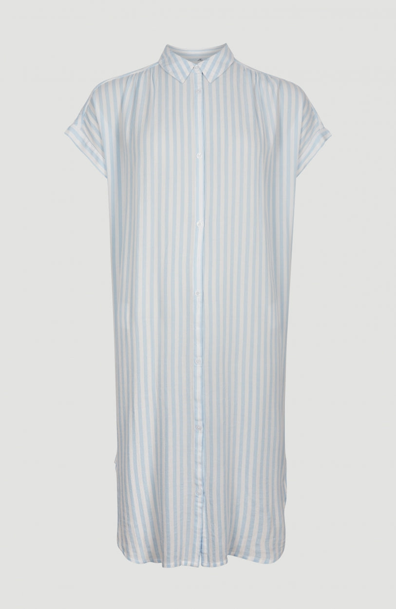 Beach Oversized Shirt Dress | Blue AO