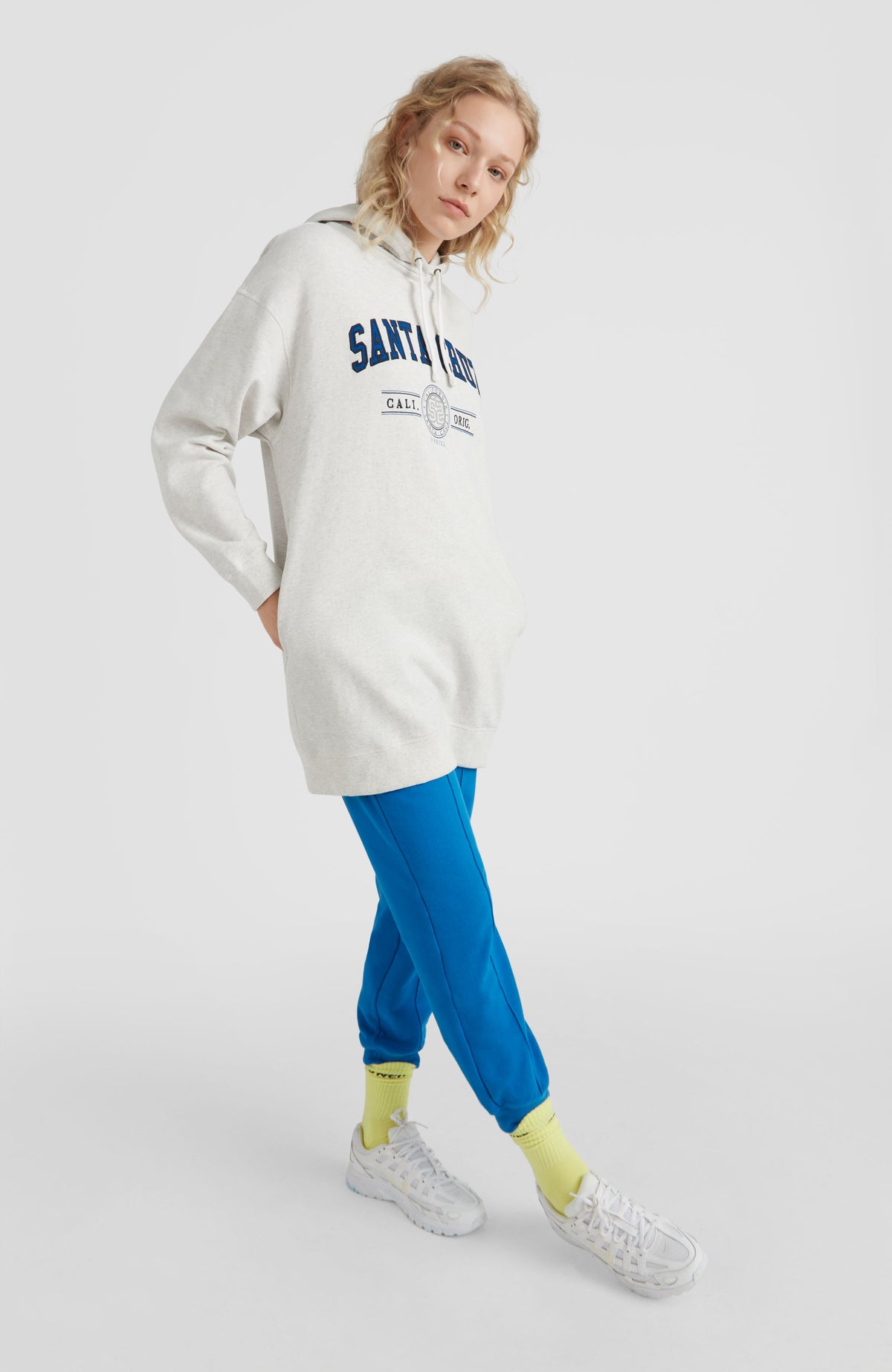 Surf State Sweat Dress | White Melange