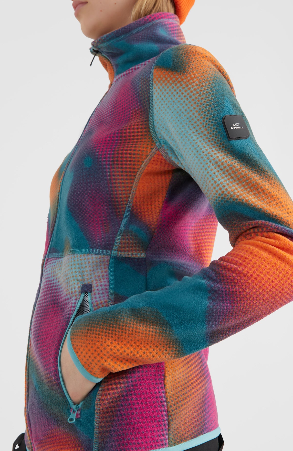 All Over Print Clime Fleece | Dark Blue Fade Halftone