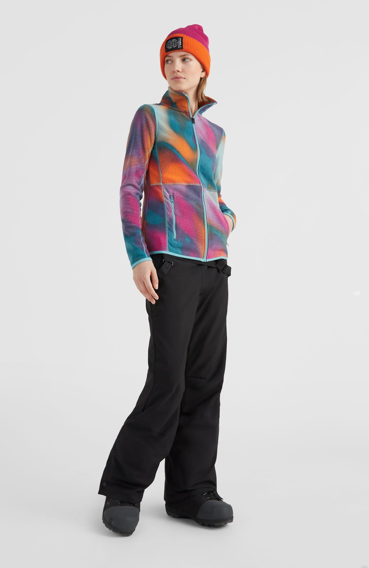 All Over Print Clime Fleece | Dark Blue Fade Halftone