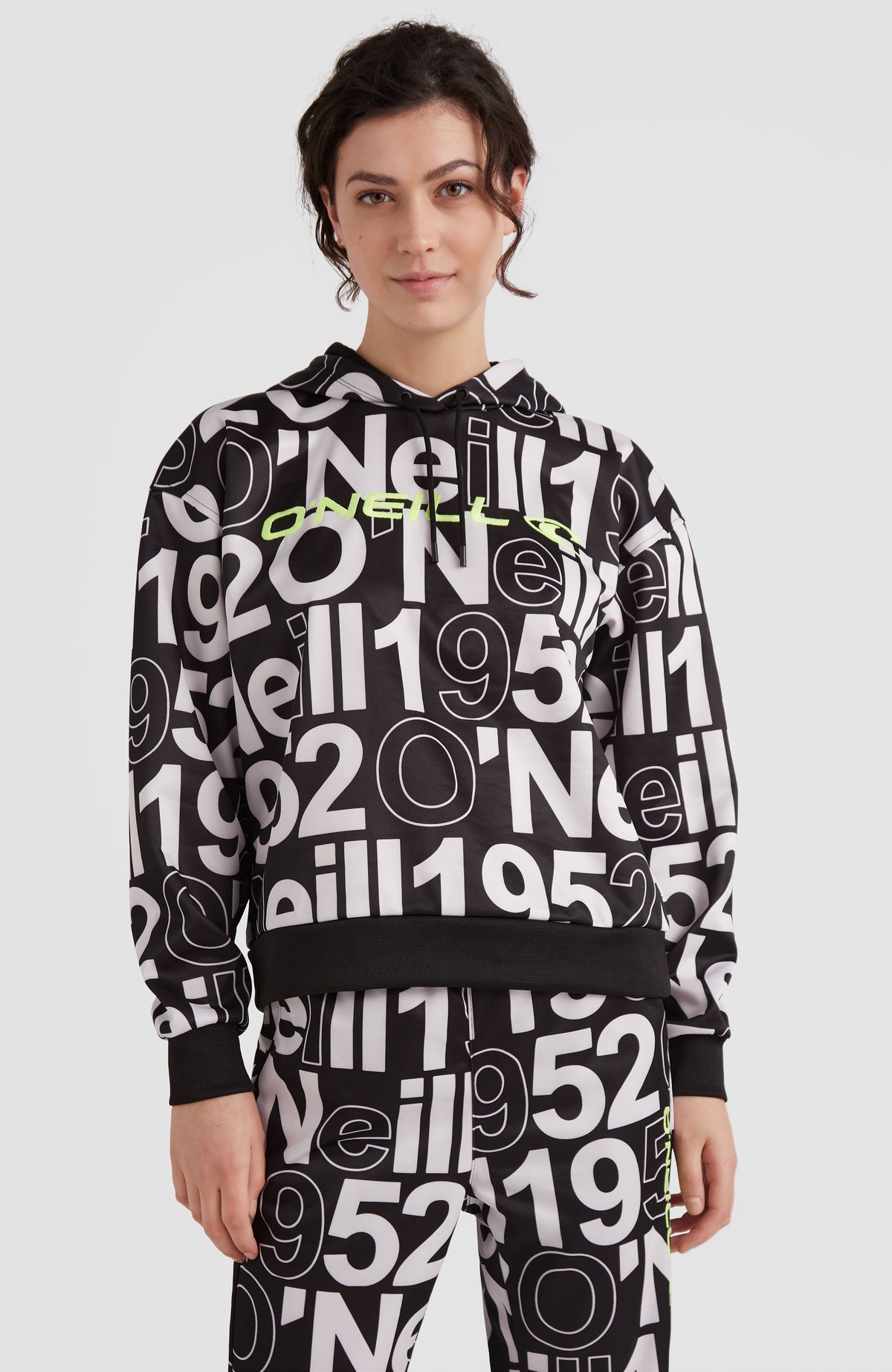All Over Print Rutile Hooded Fleece | White Wording 1952
