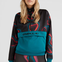 All Over Print Rutile Anorak Fleece | Black Heat Map