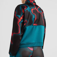 All Over Print Rutile Anorak Fleece | Black Heat Map