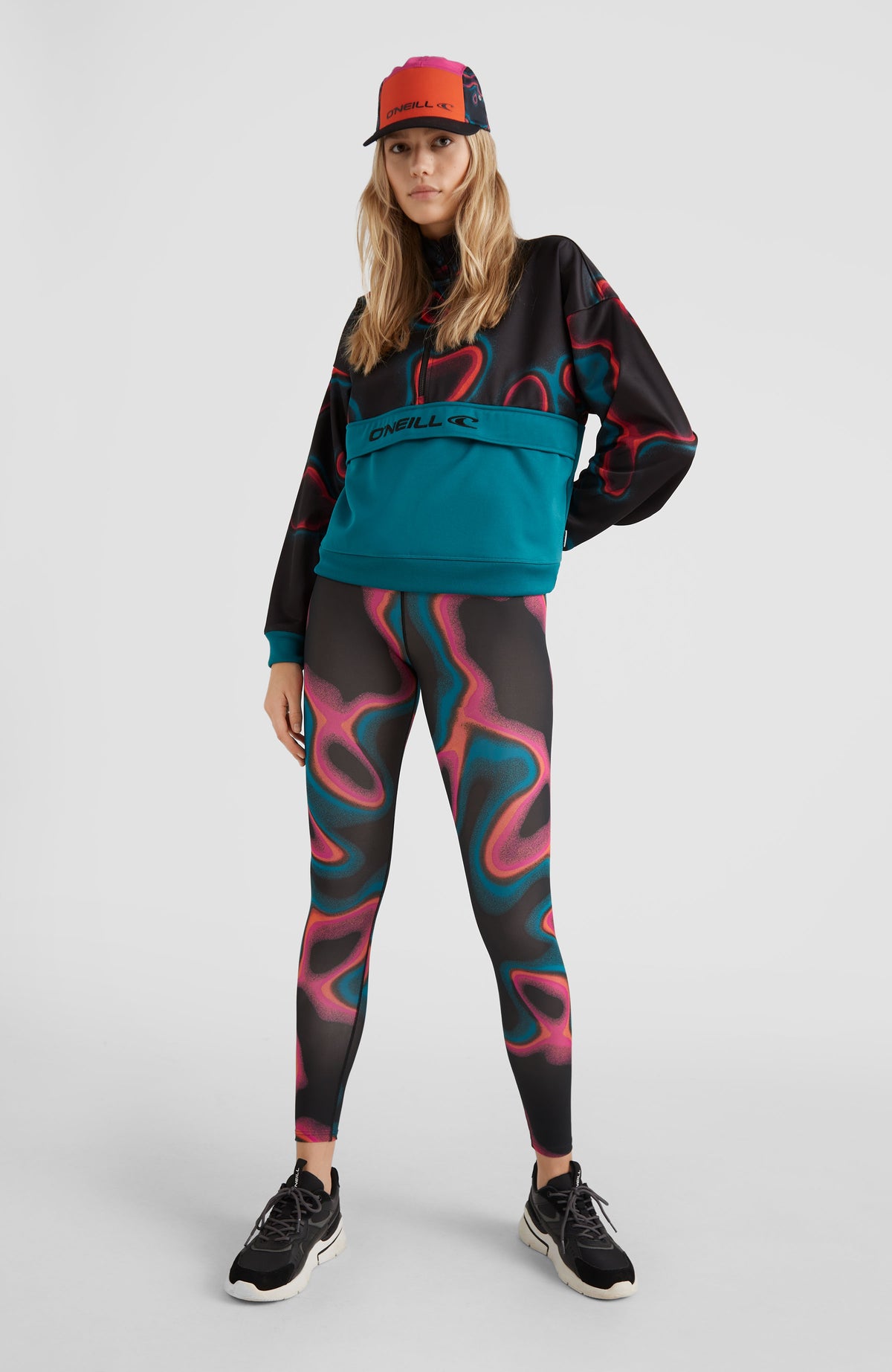 All Over Print Rutile Anorak Fleece | Black Heat Map