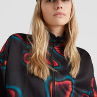 All Over Print Rutile Anorak Fleece | Black Heat Map