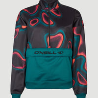 All Over Print Rutile Anorak Fleece | Black Heat Map
