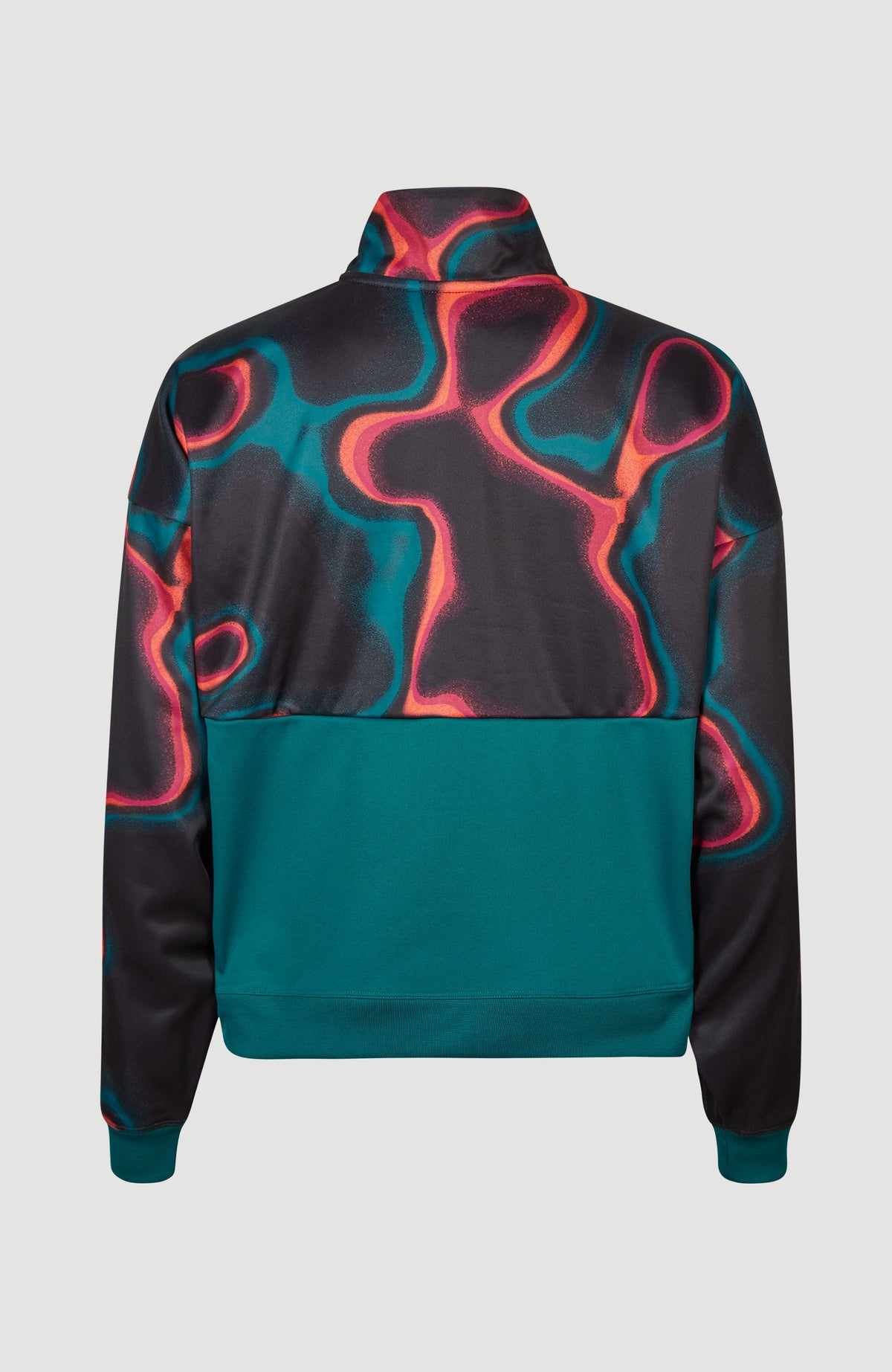 All Over Print Rutile Anorak Fleece | Black Heat Map