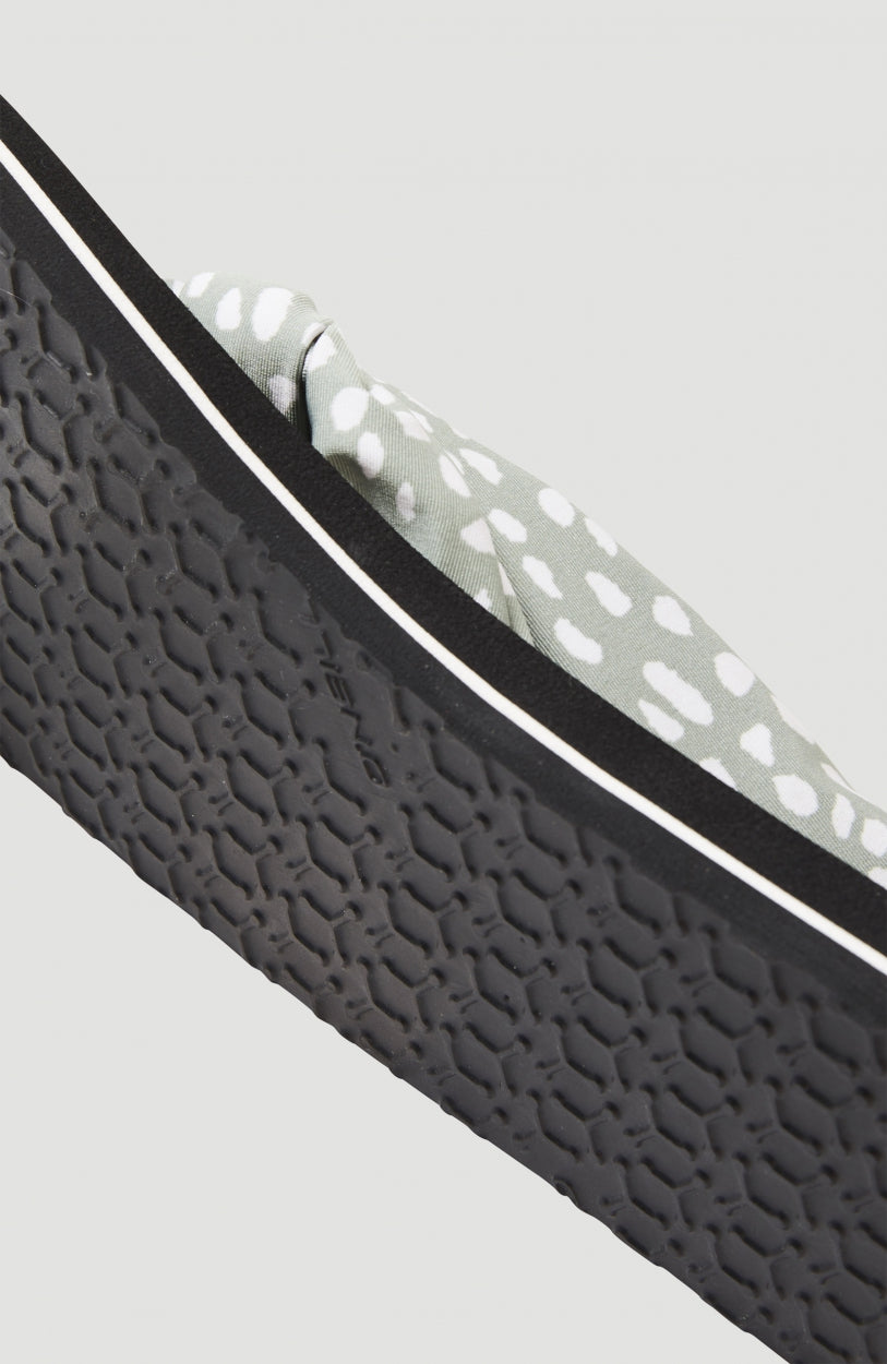 Ditsy Wrap Sandals | Green AO 1