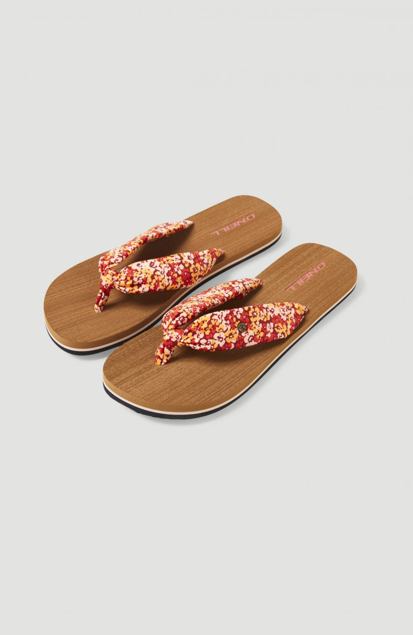 Ditsy Sun Sandals | Red AO 3