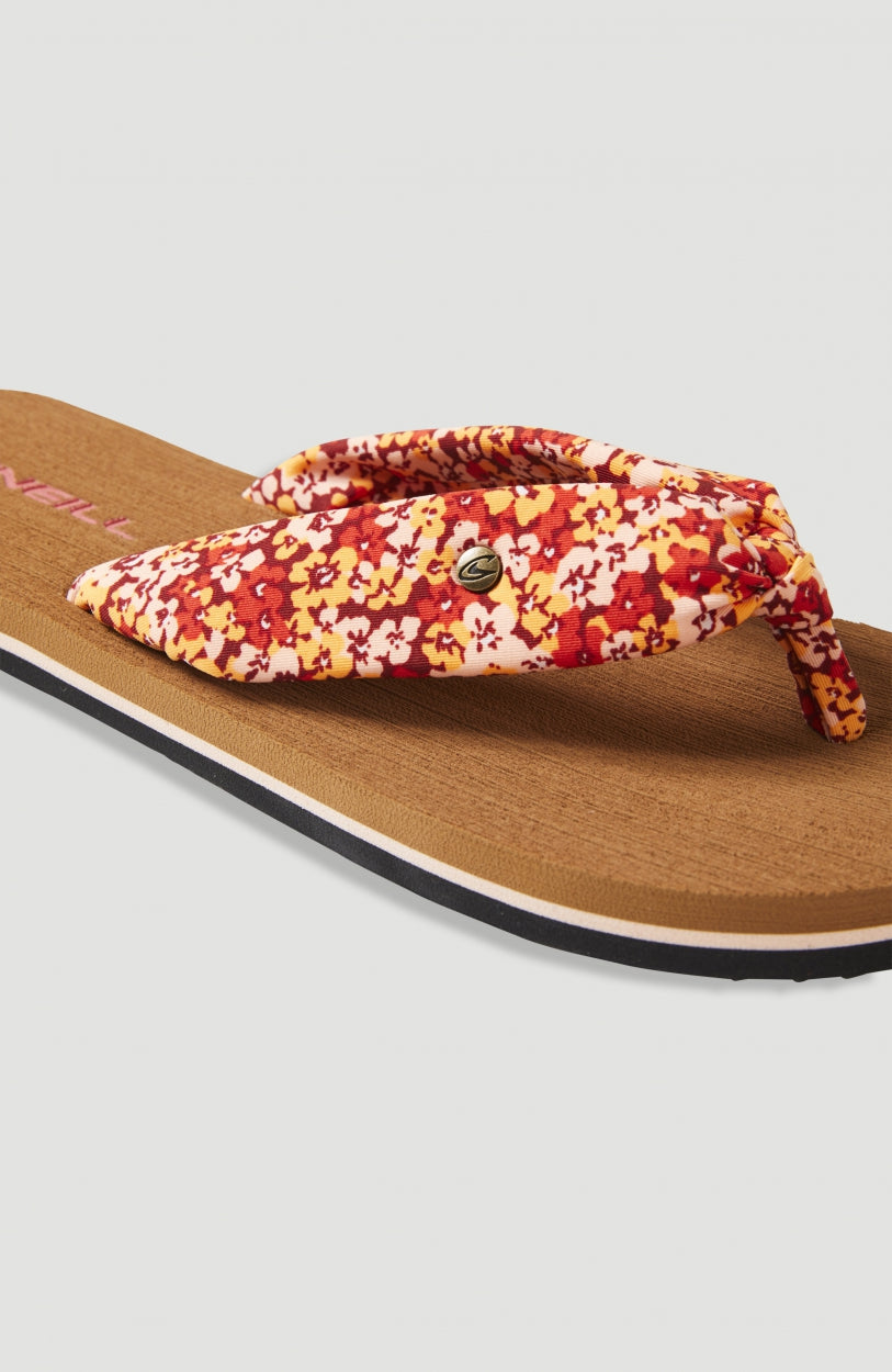 Ditsy Sun Sandals | Red AO 3