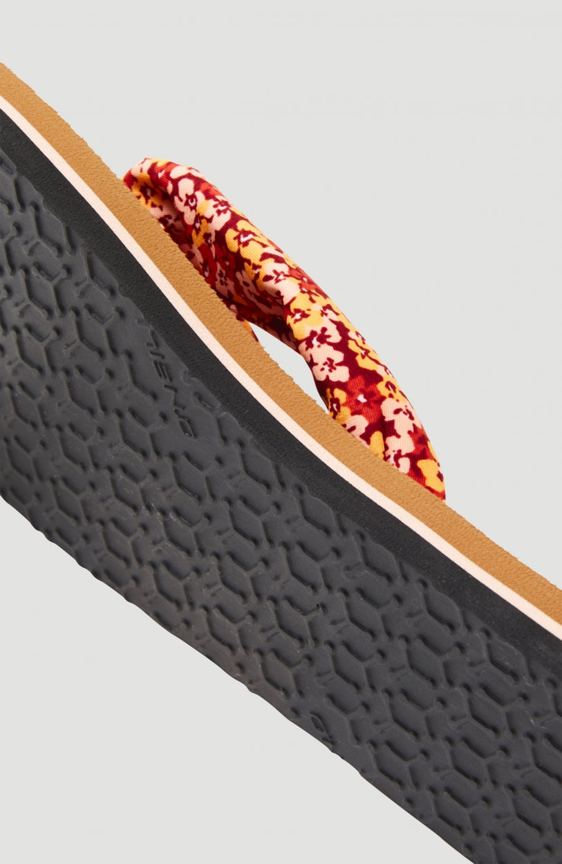 Ditsy Sun Sandals | Red AO 3