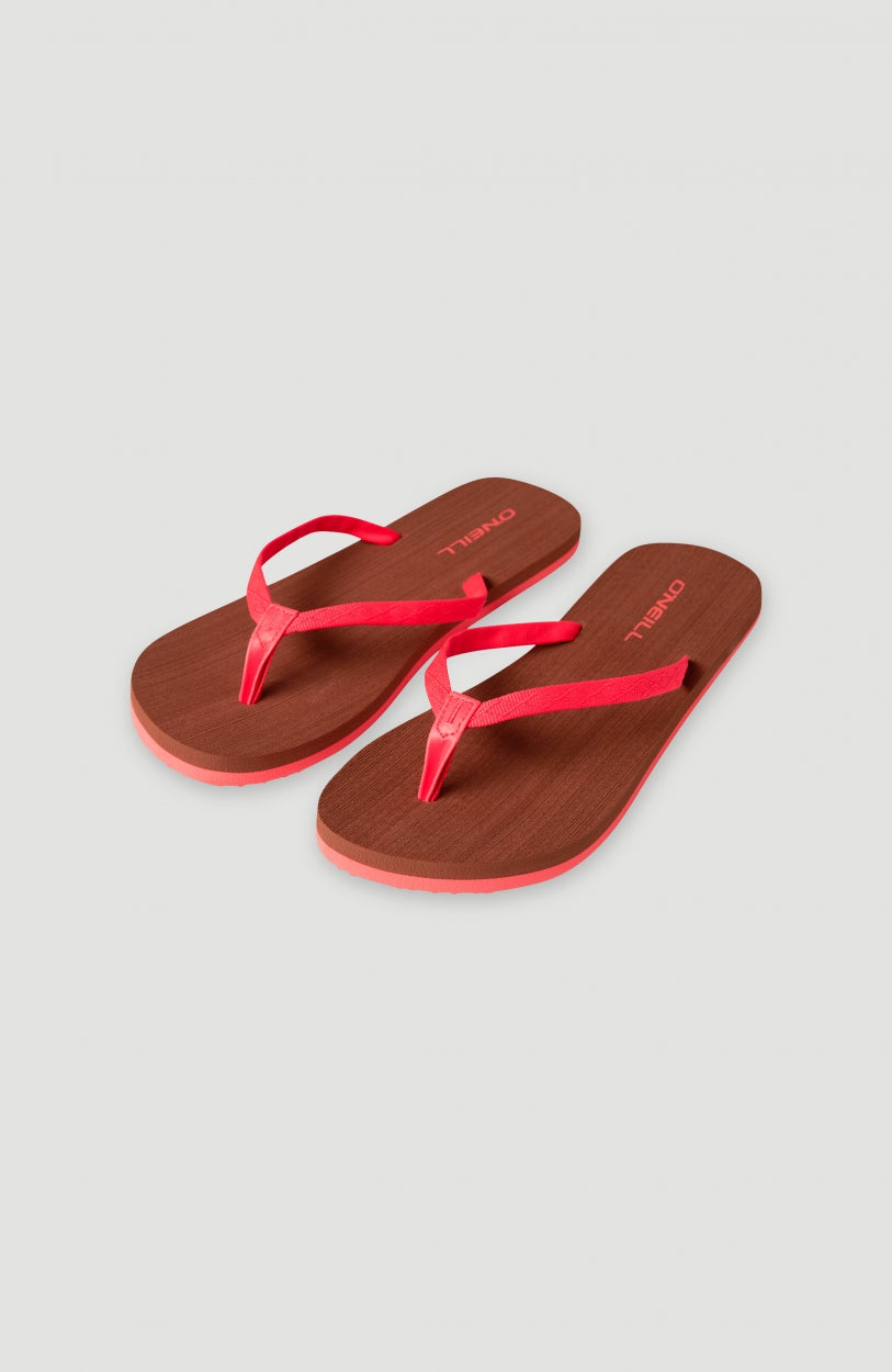Ditsy Jacquard Sandals | Neon Coral