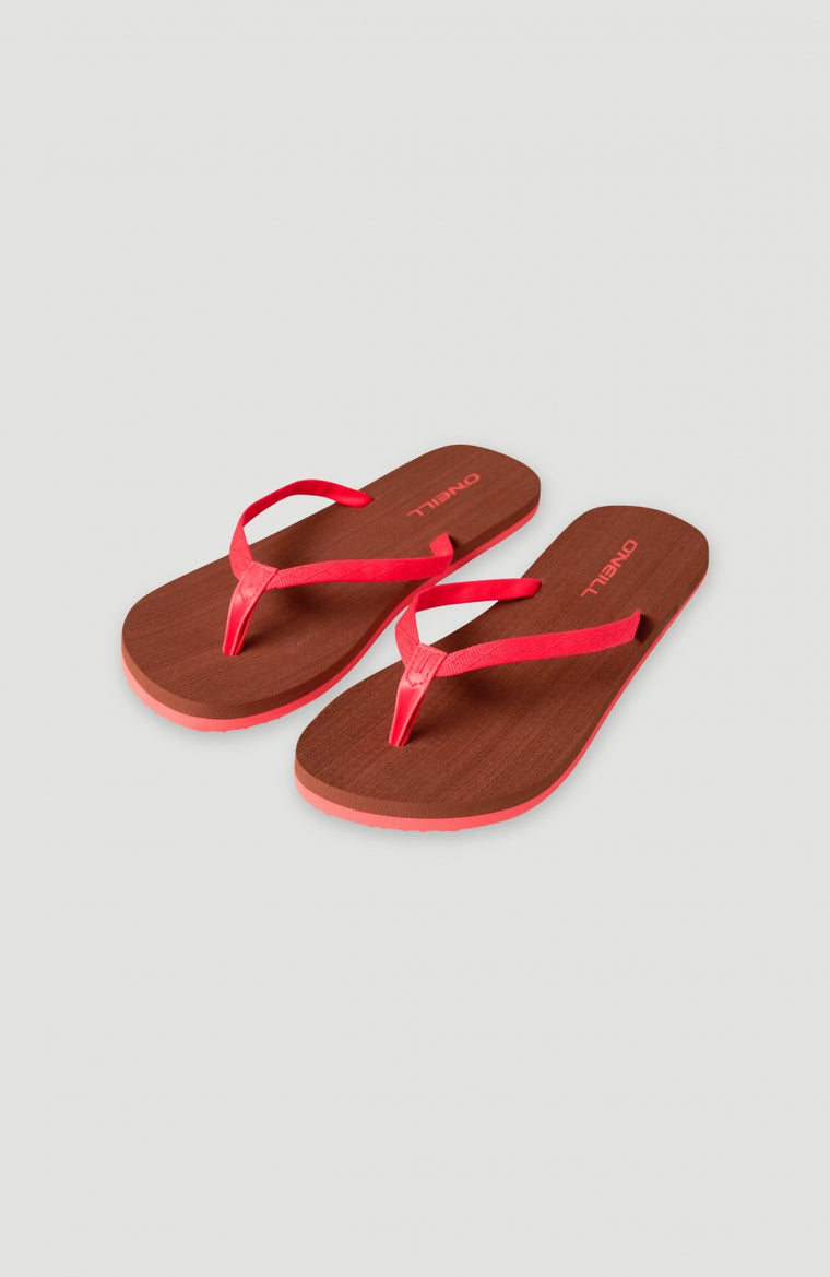 Ditsy Jacquard Sandals | Neon Coral