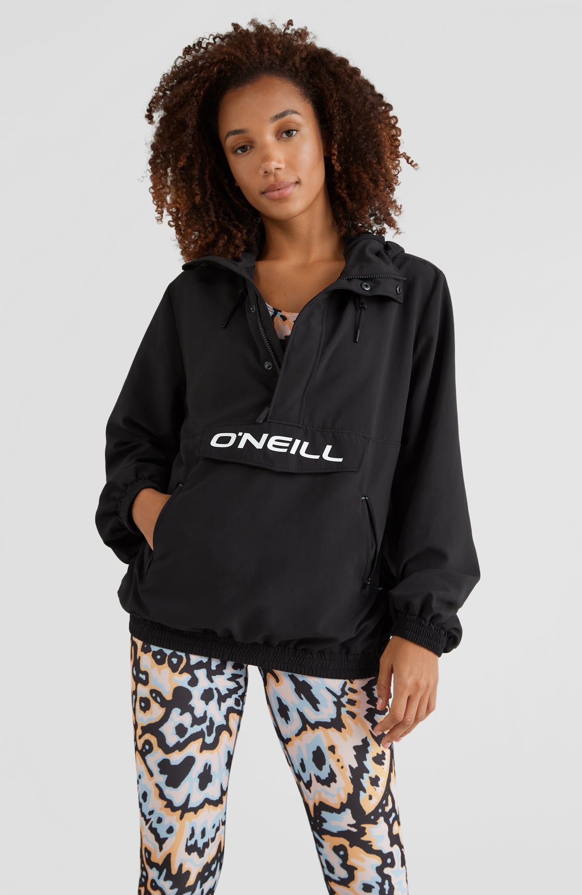 Active Swim-To-Gym Hooded Anorak Jacket | Black Out