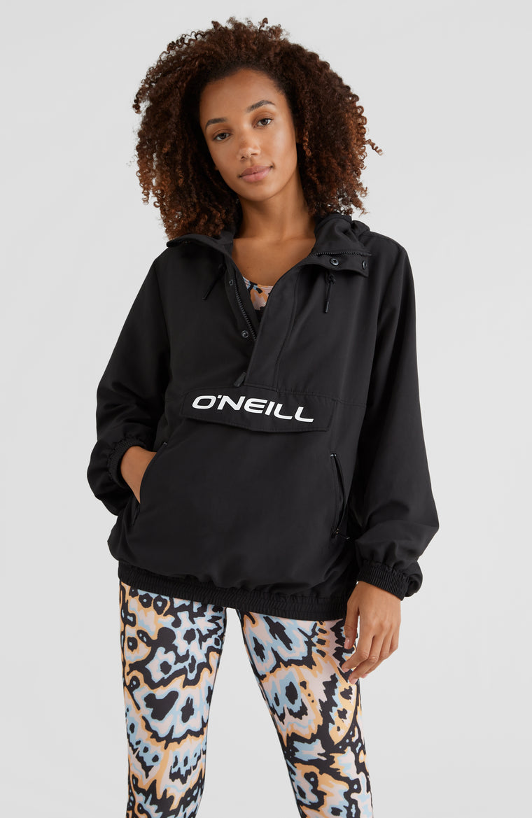 Active Swim-To-Gym Hooded Anorak Jacket | Black Out