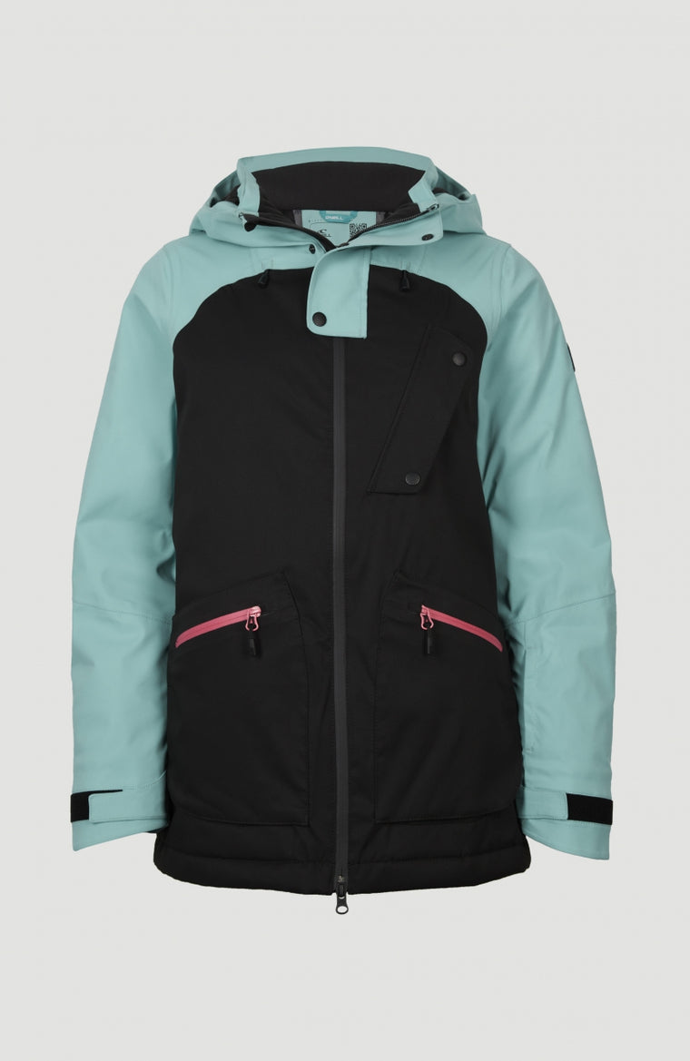Ametrine Snow Jacket | Aqua Sea Colour Block