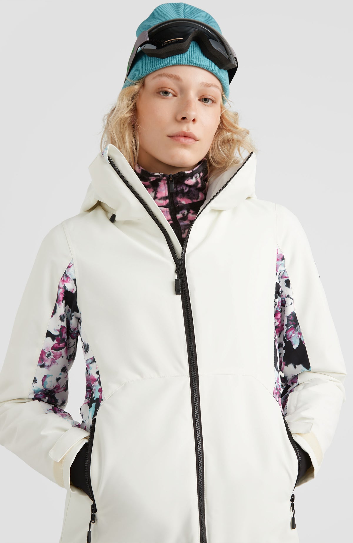 Adelite Snow Jacket | Snow White Colour Block