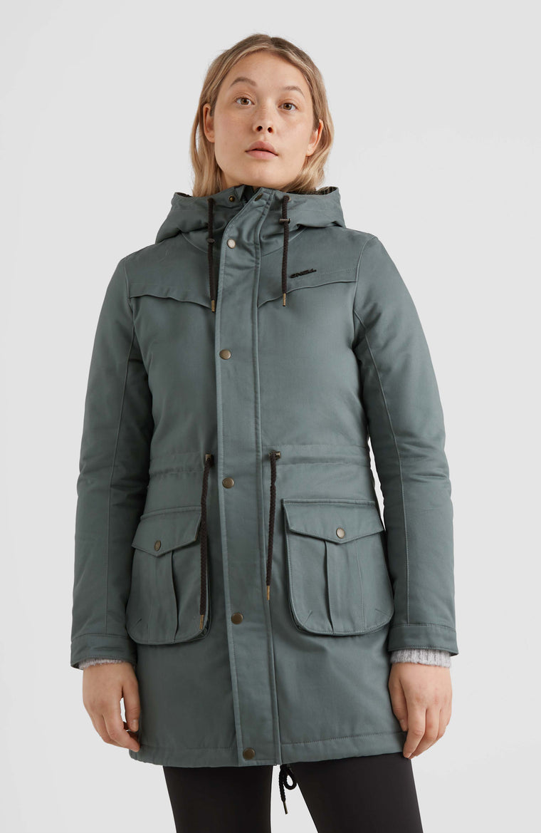 Cotton Journey Parka Jacket | Balsam Green