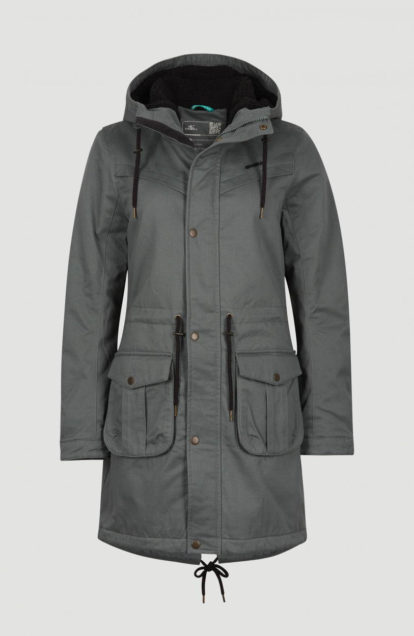 Cotton Journey Parka Jacket | Balsam Green
